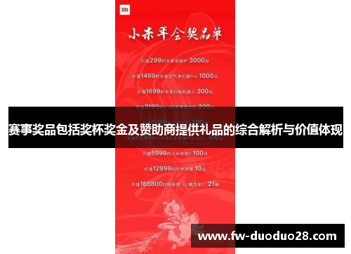 赛事奖品包括奖杯奖金及赞助商提供礼品的综合解析与价值体现